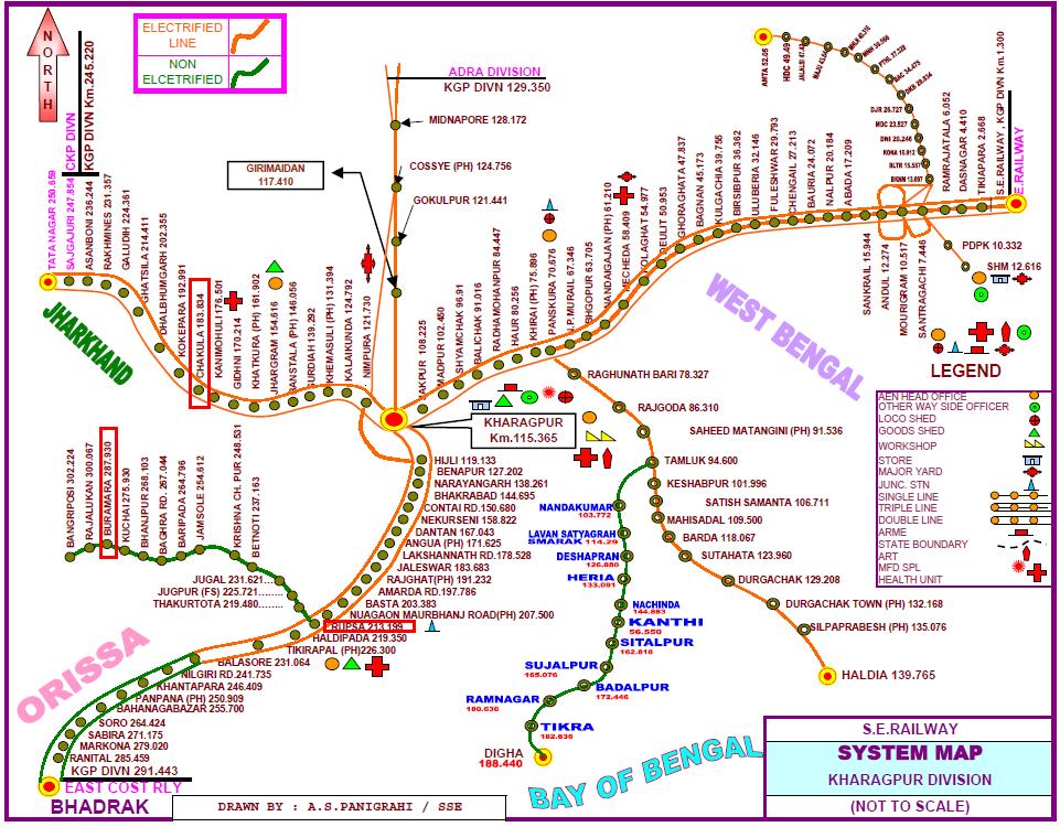 Pune Division Railway Map ______ » Baripada – Bangiriposi (Under Constr.)